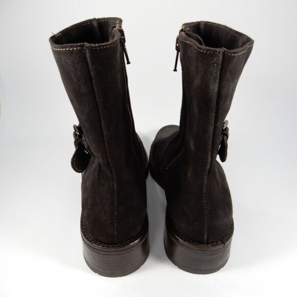 LA CANADIENNE Corey Buckle Bootie Boots Size 6 Waterproof Suede Brown NEW $525 - Picture 9 of 14